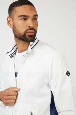 Jersey Lined Stripe Nylon Bomber Jacket 13 Jersey Lined Stripe Nylon Bomber Jacket -Joe Browns Store m5059508732055 white xl 5