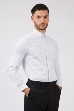 Neat Print Slim Fit Shirt