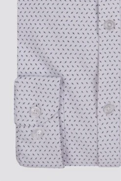 Neat Print Slim Fit Shirt -Joe Browns Store m5059508762724 white xl 2