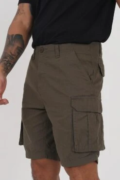BRAVE SOUL 'Riverwood' Cotton Utility Cargo Shorts -Joe Browns Store m5059534073061 khaki xl 3