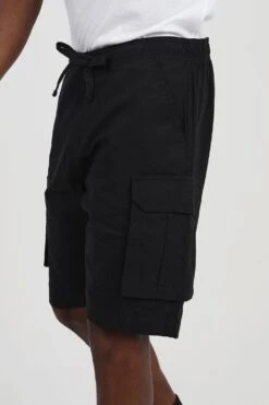 BRAVE SOUL 'Island' Cotton Cargo Shorts -Joe Browns Store m5059534466313 black xl 3