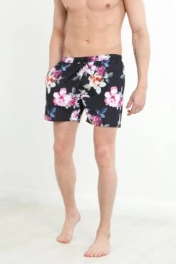 BRAVE SOUL 'Chelsea' Tropical Print Swim Shorts