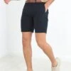 BRAVE SOUL 'Dolan' Slim Fit Linen Blend Chino Shorts With Belt -Joe Browns Store m5059534531639 navy xl