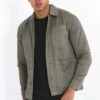 BRAVE SOUL 'Doron' Cotton Twill Patch Pocket Shacket -Joe Browns Store m5059534538119 khaki xl