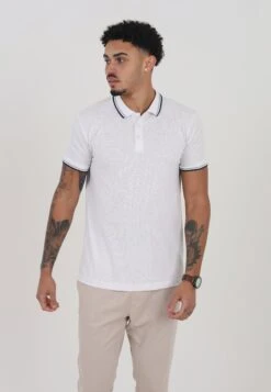 BRAVE SOUL 'Ohma' Short Sleeve Pique Polo Shirt With Contrast Tipping