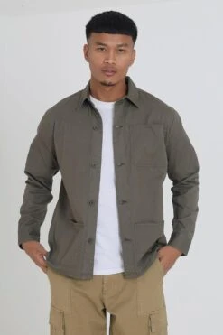 BRAVE SOUL 'Cauley' Cotton Button Through Shacket