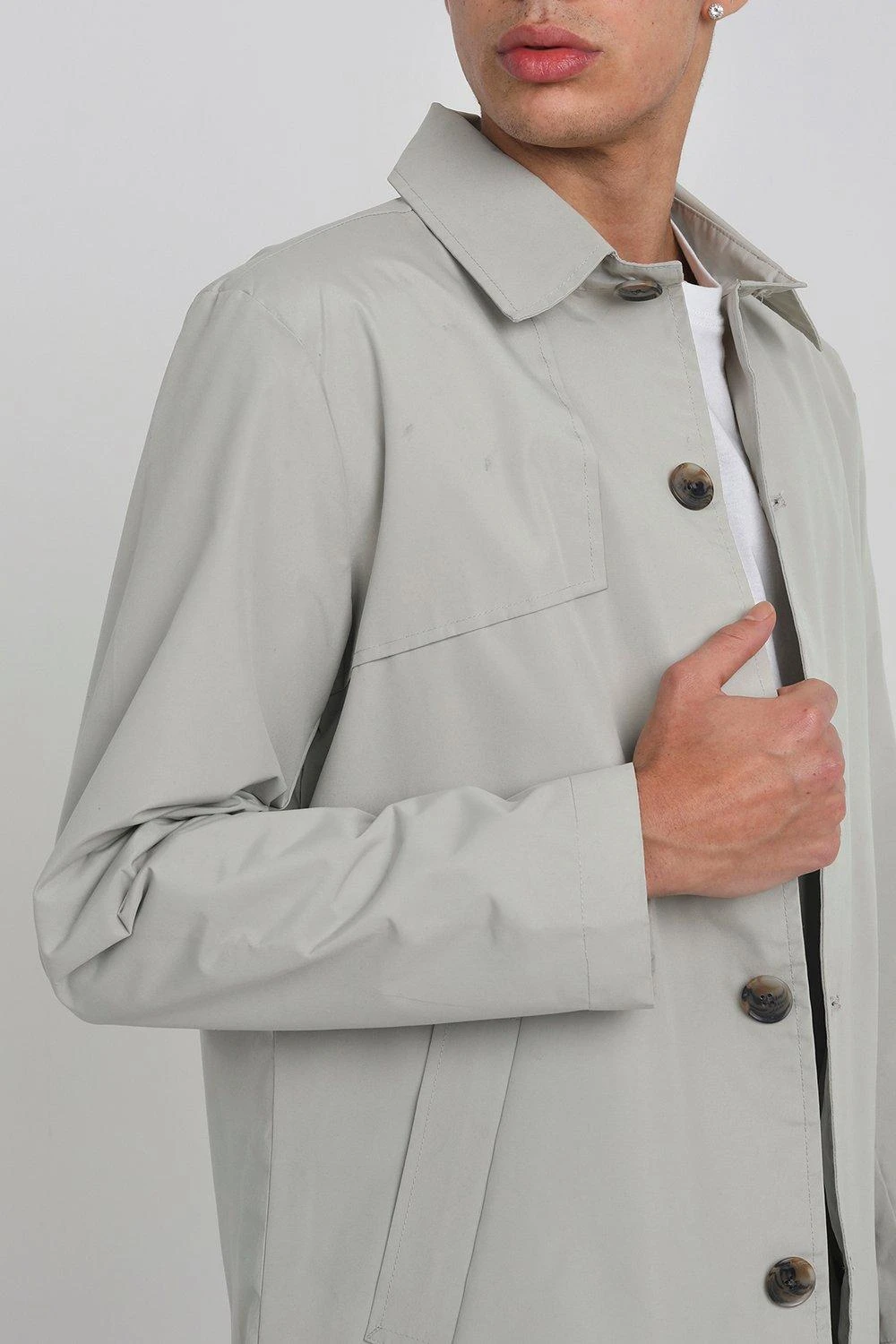 BRAVE SOUL 'Prince' Lightweight Button Through Mac 6 BRAVE SOUL 'Prince' Lightweight Button Through Mac - Image 4