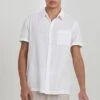 BRAVE SOUL 'Gilles' Cotton Seersucker Short Sleeve Shirt -Joe Browns Store m5059534643165 white xl