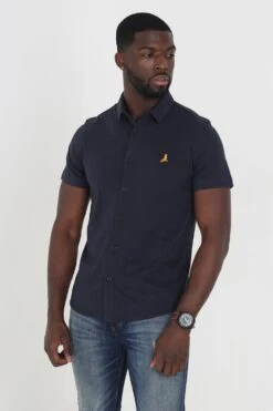 BRAVE SOUL 'Grady' Short Sleeve Cotton Blend Jersey Shirt