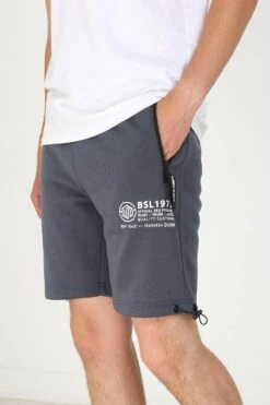 BRAVE SOUL 'Ghetts' Drawcord Zip Pocket Fleece Shorts