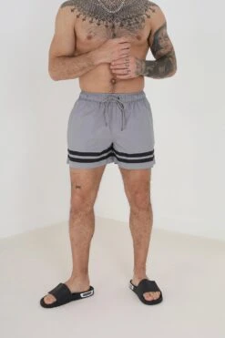 BRAVE SOUL 'Rios' Contrast Stripe Swim Shorts