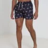 BRAVE SOUL 'Valencia' Flamingo Print Swim Shorts -Joe Browns Store m5059534659609 navy xl