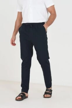 BRAVE SOUL 'Beach' Relaxed Fit Linen Blend Trousers