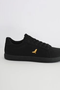 BRAVE SOUL 'Kite' Canvas Lace Up Trainers -Joe Browns Store m5059534676989 black xl 2