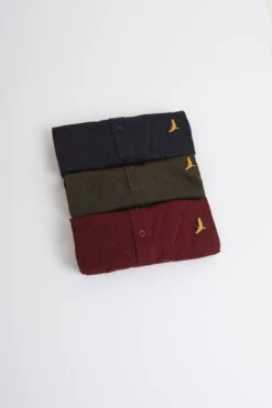 BRAVE SOUL 3 Pack 'Kevon' Cotton Jersey Polo Shirts