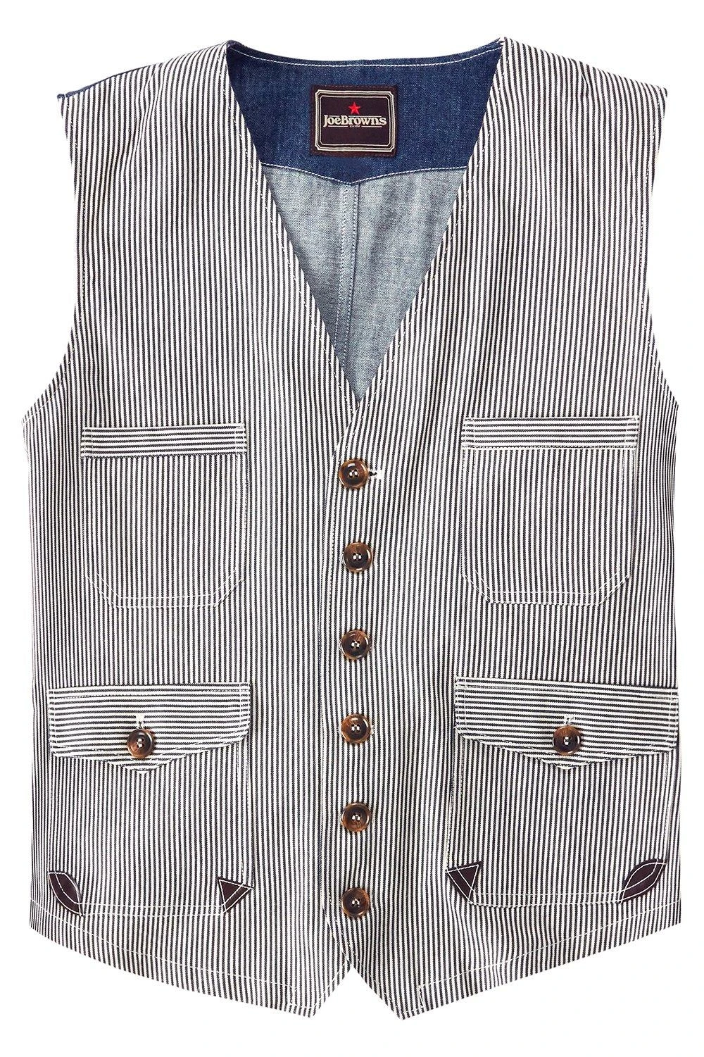 Joe Browns Terrific Tick Stripe Waistcoat 4 Joe Browns Terrific Tick Stripe Waistcoat - Image 2