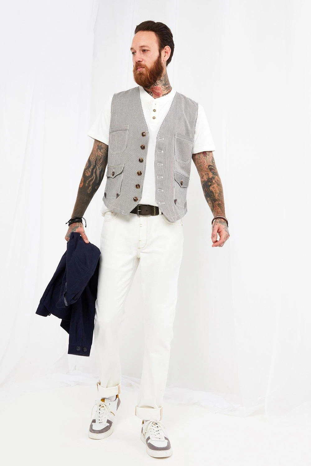 Joe Browns Terrific Tick Stripe Waistcoat 5 Joe Browns Terrific Tick Stripe Waistcoat - Image 3
