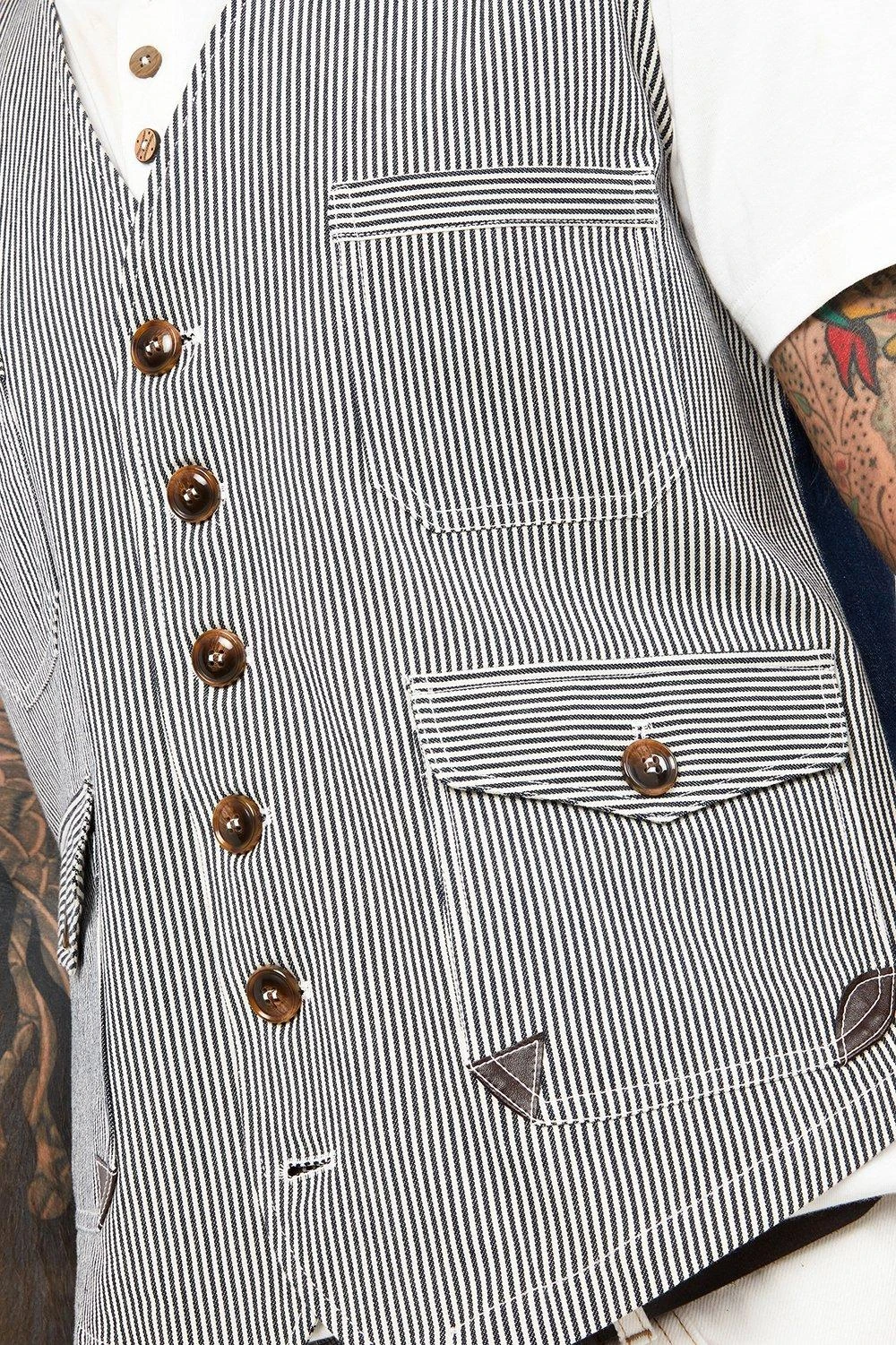 Joe Browns Terrific Tick Stripe Waistcoat 7 Joe Browns Terrific Tick Stripe Waistcoat - Image 5