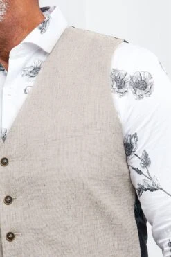 Joe Browns Stand Out Summer Waistcoat -Joe Browns Store m5059953095828 beige xl 4