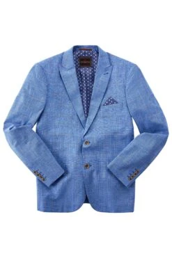 Joe Browns Classic Light Blue Check Contrast Lining Smart Suit Blazer -Joe Browns Store m5059953110484 blue xl 1