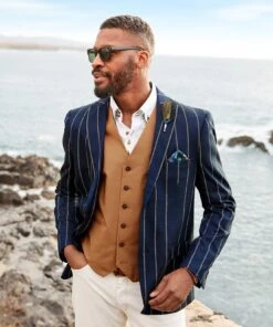 Joe Browns Bold Striped Floral Contrast Lining Smart Suit Blazer