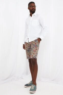 Joe Browns Classic Button Down Chest Pocket Long Sleeve Linen Shirt -Joe Browns Store m5059953111696 white xl 2