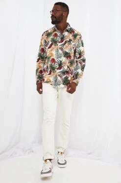 Joe Browns Tropical Leaf Monstera Print Long Sleeve Shirt -Joe Browns Store m5059953111948 multi xl 3