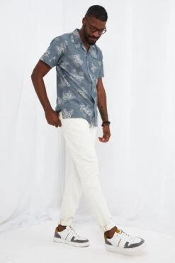 Joe Browns Open Flat Collar Short Sleeve Floral Shirt 11 Joe Browns Open Flat Collar Short Sleeve Floral Shirt -Joe Browns Store m5059953112006 blue xl 3