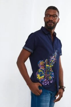 Joe Browns Colourful Saxophone Music Print Short Sleeve Shirt 13 Joe Browns Colourful Saxophone Music Print Short Sleeve Shirt -Joe Browns Store m5059953114451 navy xl 5