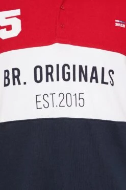 Colour Block Logo Polo Shirt -Joe Browns Store m5063110050094 red xl 3