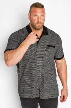 Geometric Print Polo Shirt
