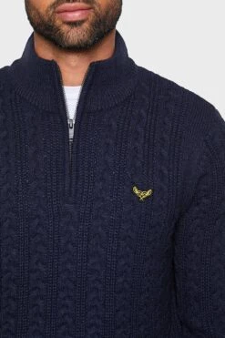 Threadbare 'Swindon' Zip Neck Jumper -Joe Browns Store m7625914005519 navy xl 3