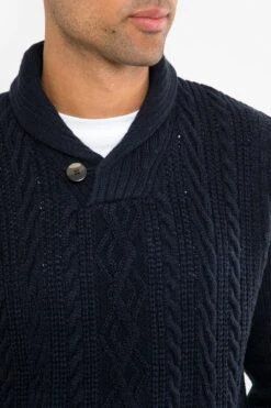 Threadbare 'Trojan' Shawl Neck Jumper -Joe Browns Store m7625914005915 navy xl 3