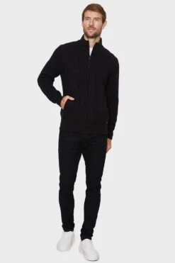 Threadbare 'Kade' Zip Through Cardigan -Joe Browns Store m7625914006202 black xl 2