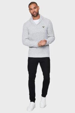 Threadbare 'Cromwell' Shawl Neck Jumper -Joe Browns Store m7625914006295 light20grey xl 2