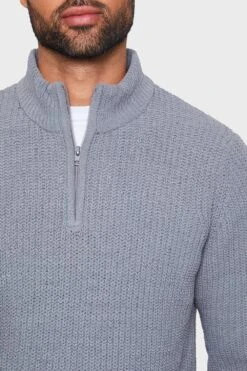 Threadbare 'Rodwell' Zip Neck Jumper -Joe Browns Store m7625914006622 grey xl 3
