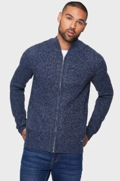 Threadbare 'Gallagher' Zip Through Cardigan