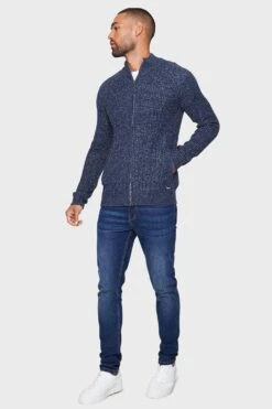 Threadbare 'Gallagher' Zip Through Cardigan -Joe Browns Store m7625914006783 navy xl 2