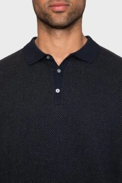 Threadbare 'Luke' Cotton Polo Collar Jumper -Joe Browns Store m7625914013262 navy xl 3