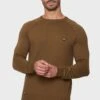 Threadbare 'Maned' Cotton Blend Crew Neck Jumper -Joe Browns Store m7625914015129 brown xl