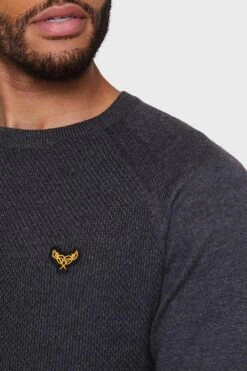 Threadbare 'Rowan' Cotton Crew Neck Jumper -Joe Browns Store m7625914015334 charcoal xl 3