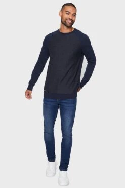 Threadbare 'Shellafield' Cotton Crew Neck Jumper -Joe Browns Store m7625914017307 navy xl 2