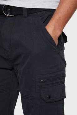 Threadbare 'Pane' Belted Cargo Trousers -Joe Browns Store m7625914048264 black xl 3