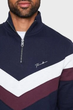 Threadbare 'Garret' 1/4 Zip Top -Joe Browns Store m7625914069146 navy xl 3