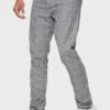 Threadbare 'Jay' Luxe Checked Drawstring Cotton Trousers -Joe Browns Store m7625914085764 grey xl