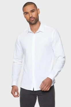 Threadbare 'Olly' Lightweight Regular Fit Long Sleeve Cotton Shirt