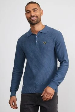Threadbare 'Thorton' Cotton Polo Collar Jumper