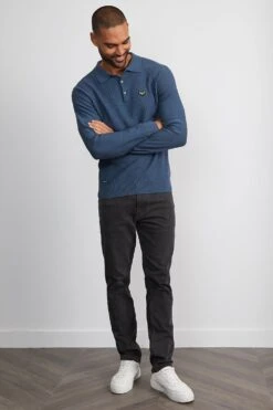 Threadbare 'Thorton' Cotton Polo Collar Jumper -Joe Browns Store m7625914109453 mid20blue xl 2