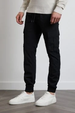 Threadbare 'Prince' Cotton Cuffed Cargo Trousers