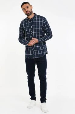 Threadbare 'Luca' Cotton Long Sleeve Check Shirt -Joe Browns Store m7625914112200 dark20green xl 2